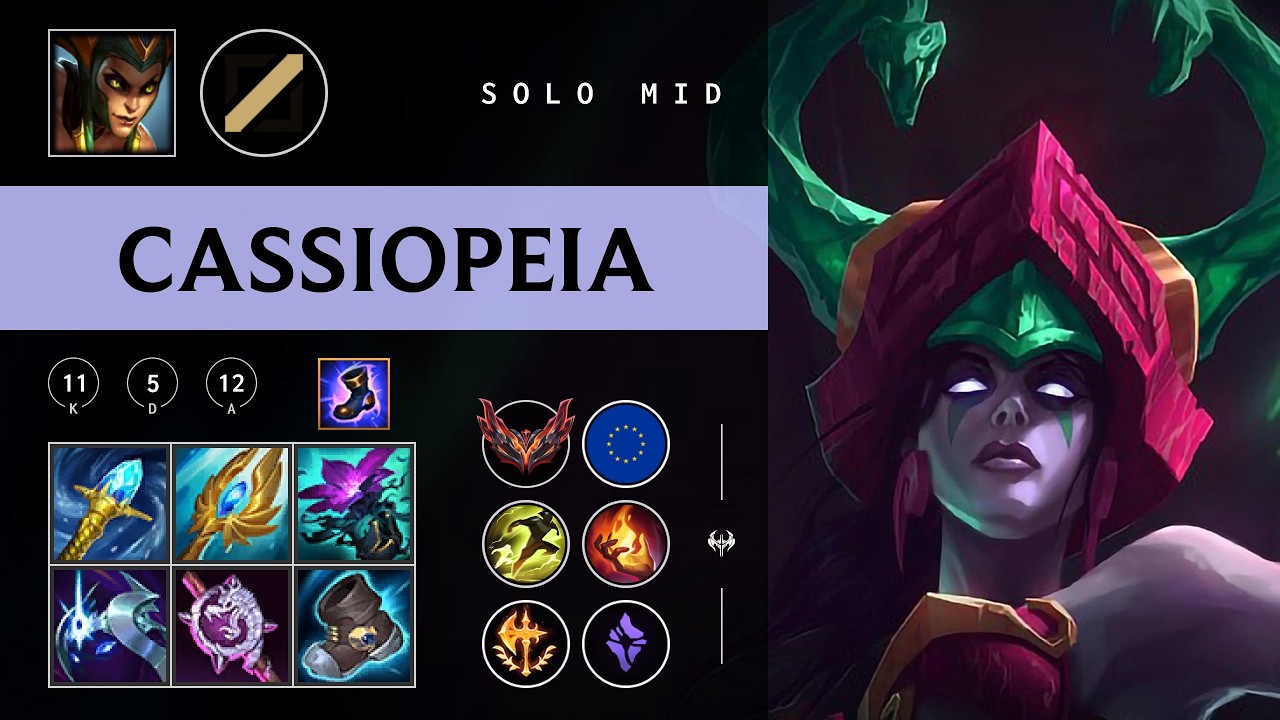 Cassiopeia Mid vs Aurelion Sol - EUW Grandmaster Patch 26.07