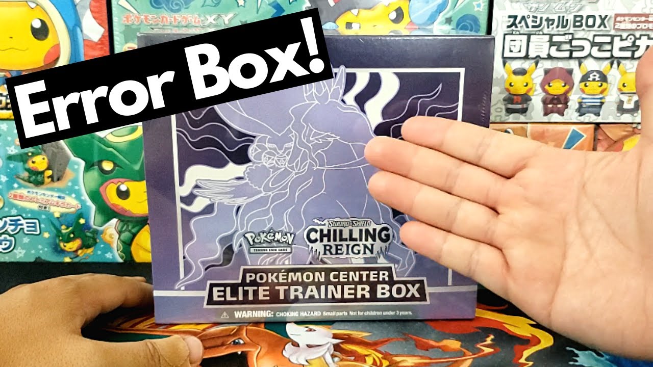 Opening the Error Pokemon Center Chilling Reign Elite Trainer Box