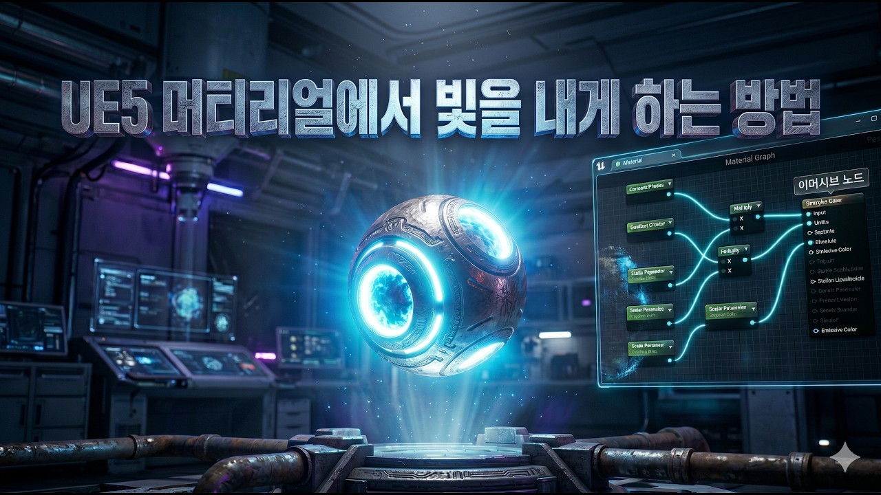 [초등학생이 언리얼엔진을?!] UE5 머티리얼에서 빛을 내게 하는 방법!