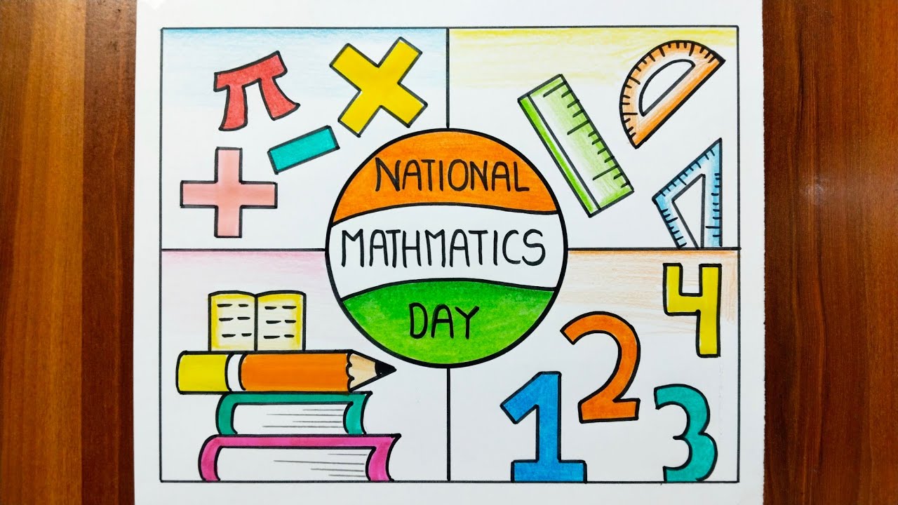 National Mathematics Day Drawing / National Mathematics Day Poster Drawing / Mathematics Day Drawing