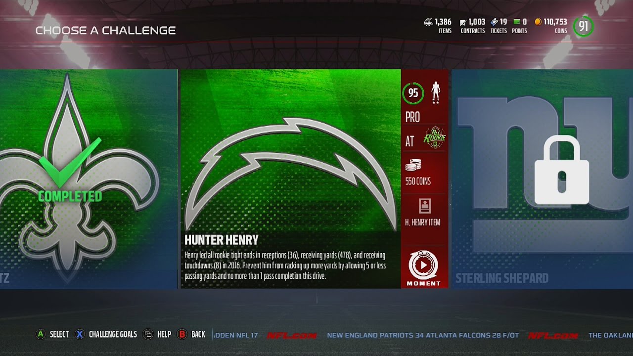 Madden NFL 17 | MUT All-Rookie Challenge | Offensive All-Rookie Team Challenge #7 | Hunter Henry