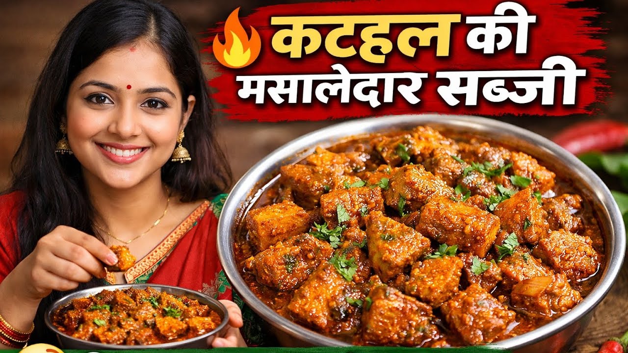 कटहल की मसालेदार सब्जी 😋 बनाने का सबसे आसान तरीका | Kathal Recipe | Village Style Jackfruit Curry
