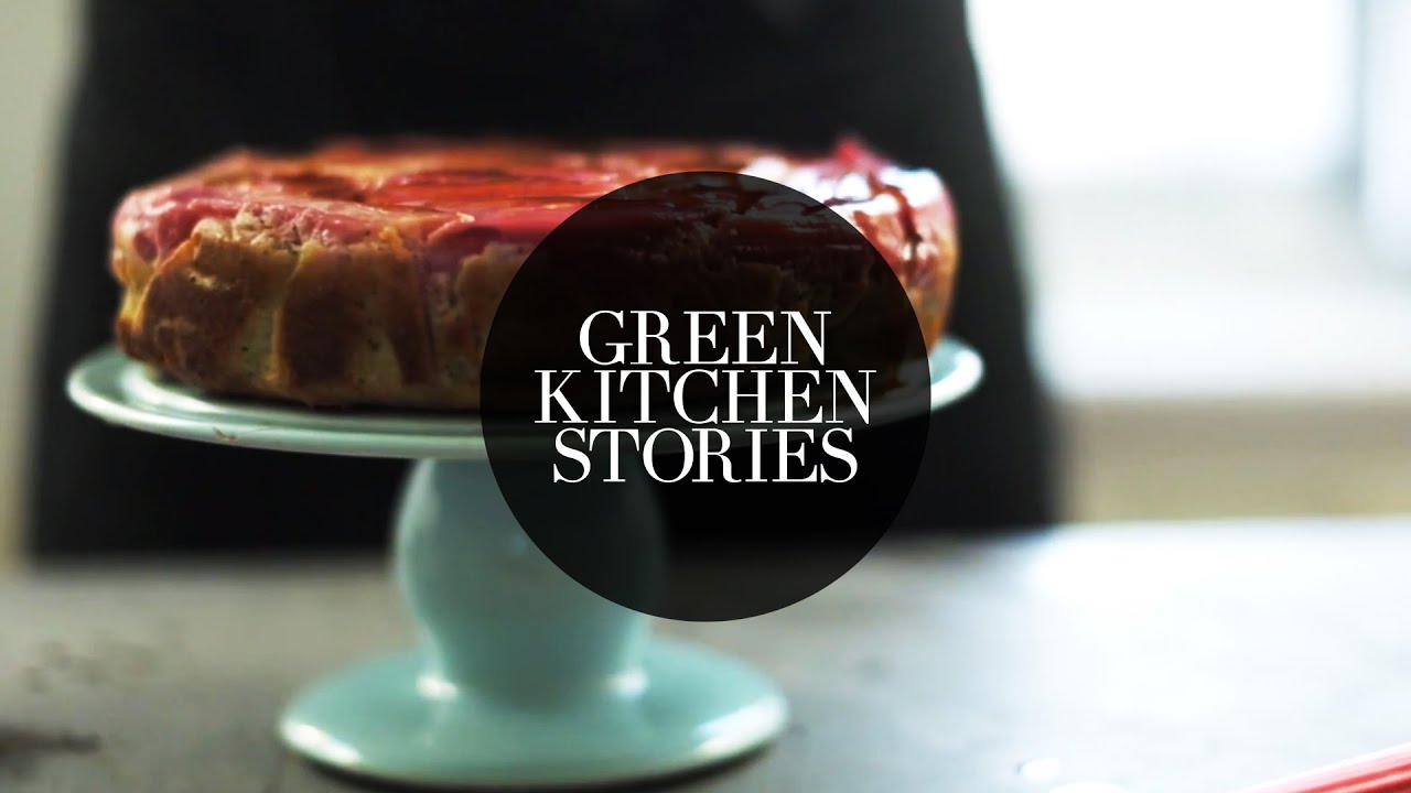 Rhubarb Upside-Down Yogurt Cake | Green Kitchen Stories