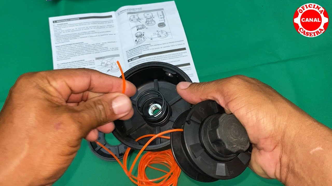 COMO COLOCAR O FIO DE NYLON NO CARRETEL DA ROÇADEIRA GARTHEN GRE 2000