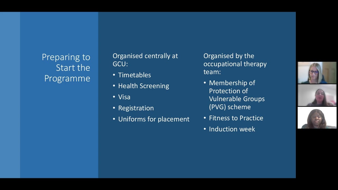 MSc Occupational Therapy (Pre-Registration) Webinar, 24th October 2024
