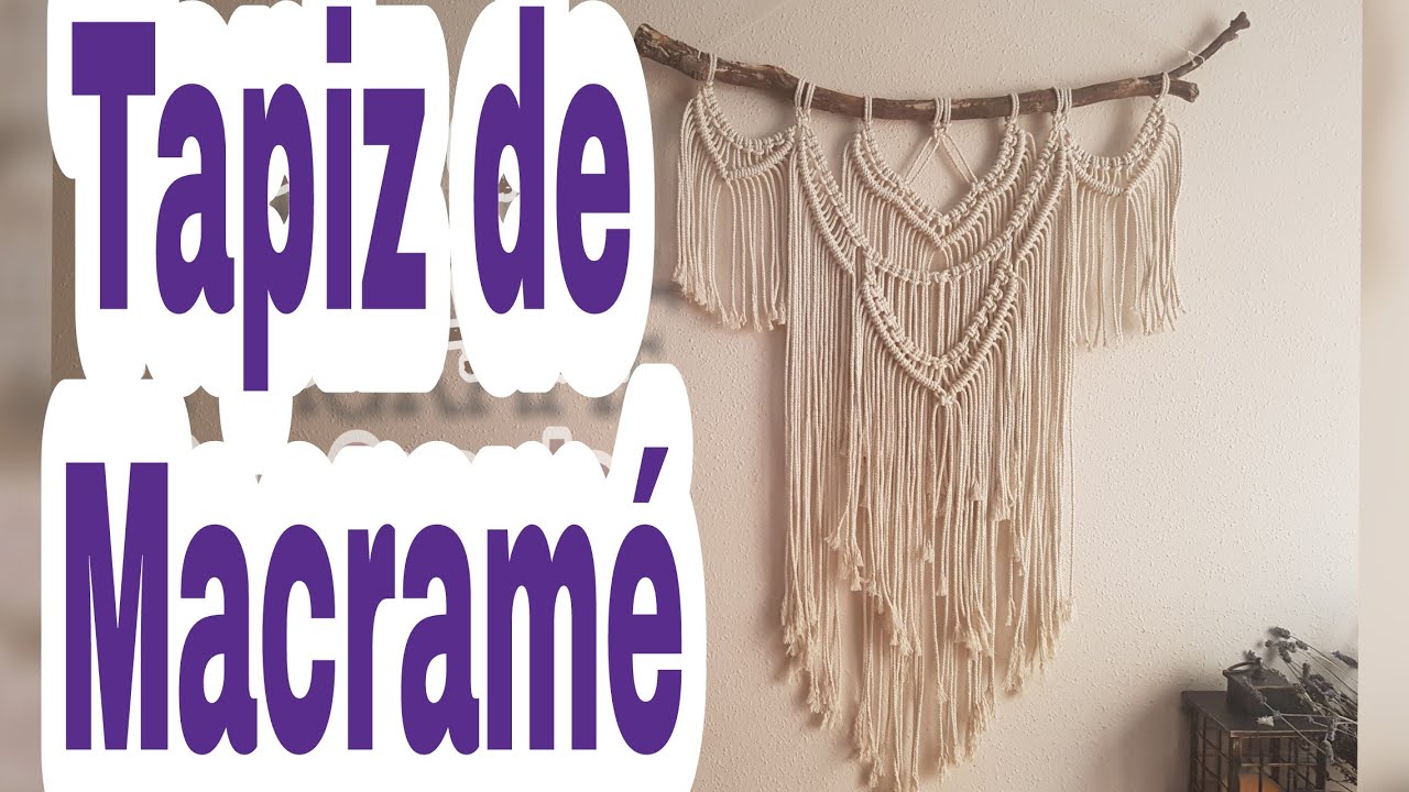 Tapiz de MACRAMÉ paso a paso con Cuerda de Algodón, decoración boho de pared