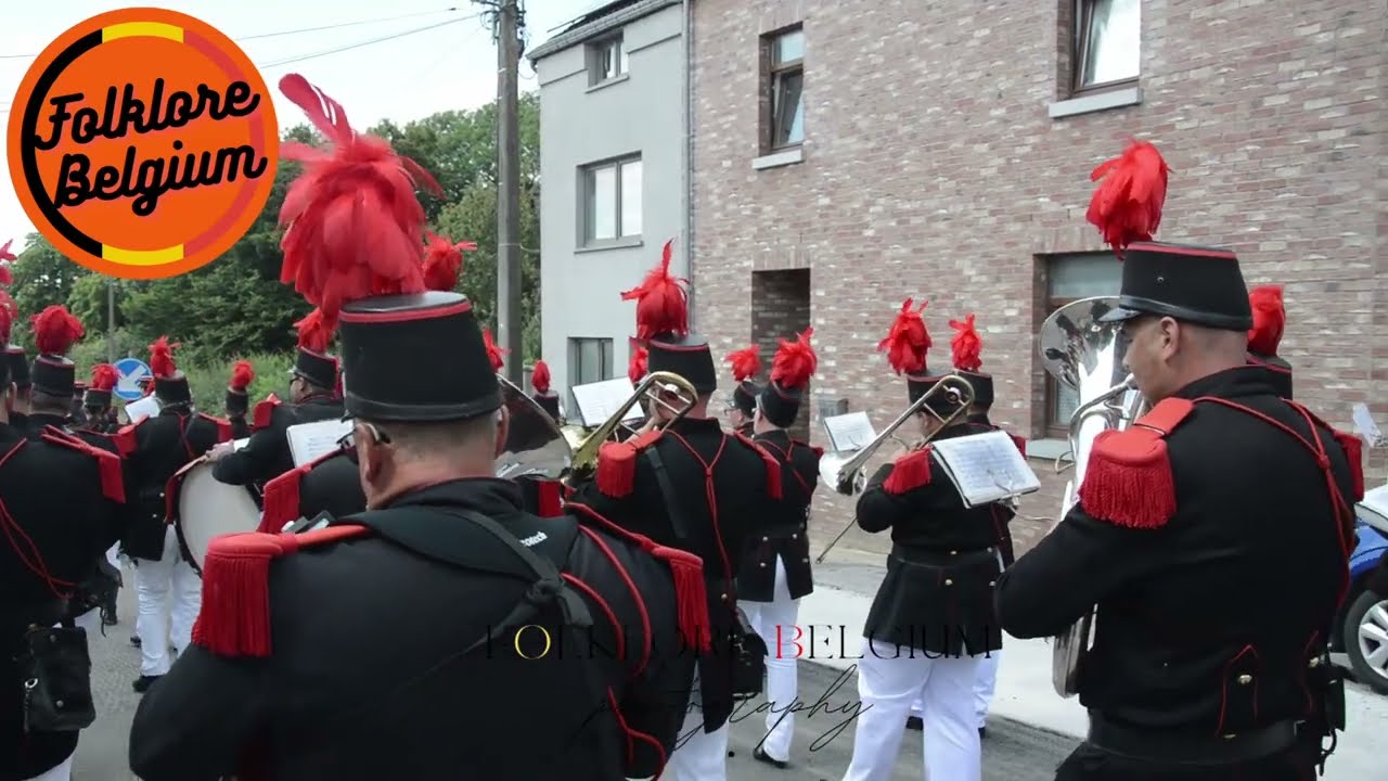 🥁Hanzinelle 🥁 Marche Saint Christophe 2024🥁épisode.1 Fanfare l'Union d'Hanzinelle🥁folklore belgium 🥁