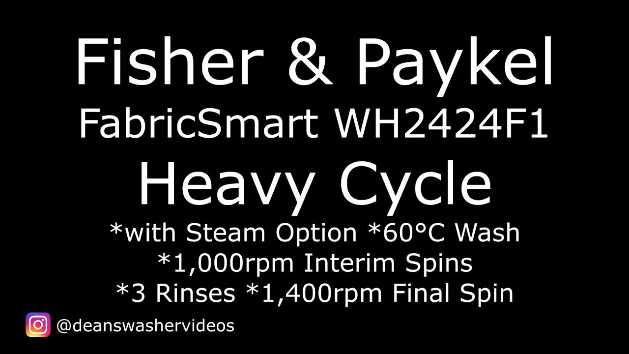 Fisher & Paykel FabricSmart Heavy Cycle with Steam