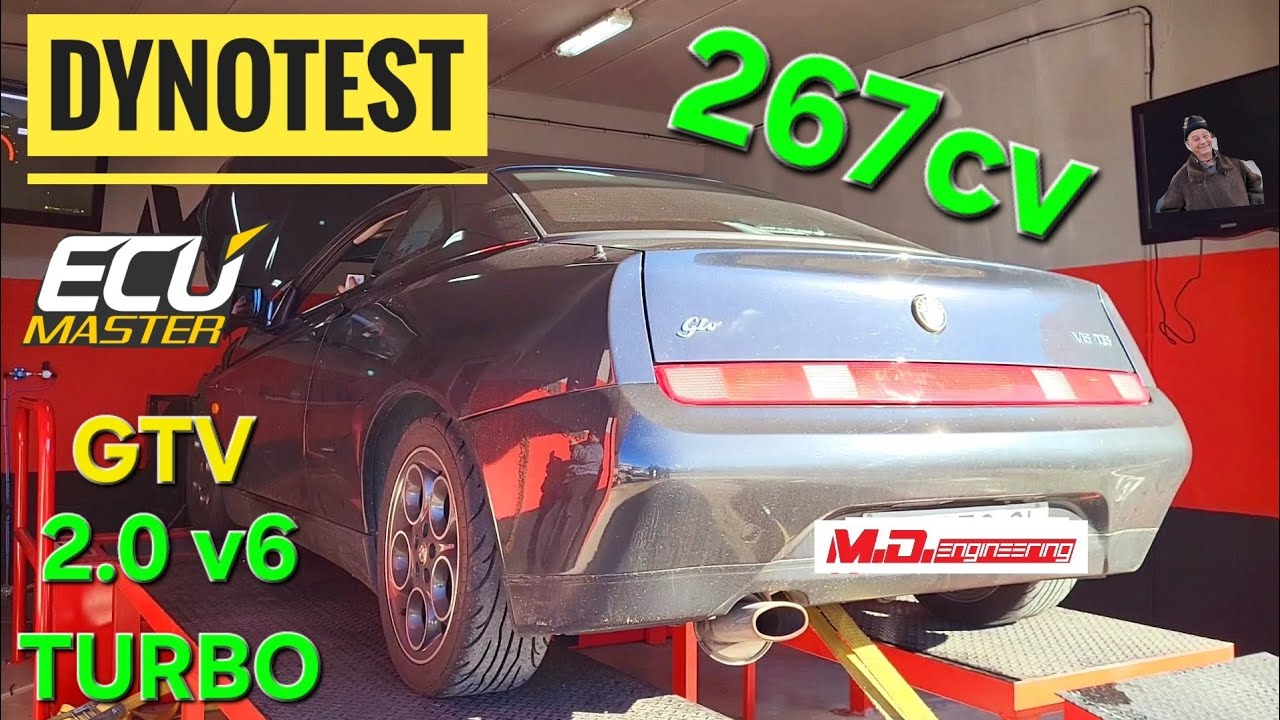 DynoTest - Alfa Romeo GTV 2.0 V6 Turbo - M.D. Engineering - 267CV