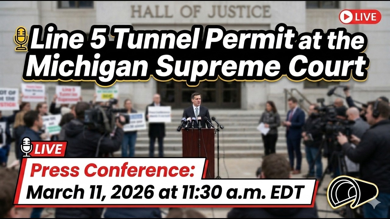 Press Conference: Line 5 Tunnel Permit at the Michigan Supreme Court