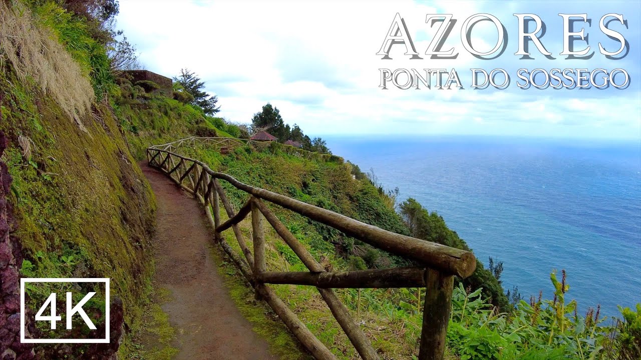 AZORES ISLANDS 4K - Viewpoint of Ponta do Sossego, São Miguel island - Portugal