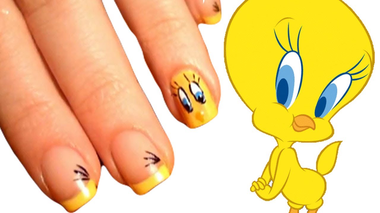 Tweety Nail Art
