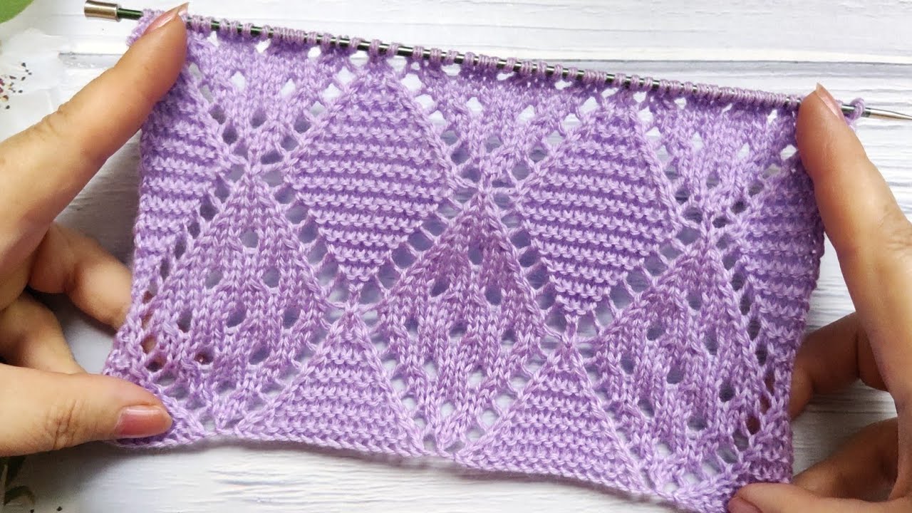 Diamonds Stitch Knitting 120| Rautenmuster stricken| Punto Rombi ai ferri | Point Losanges au Tricot
