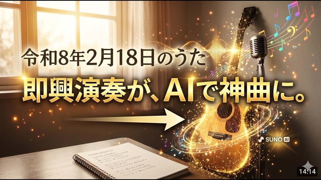 【制作動画】令和8年2月18日の記録。即興バラードをSUNO AIで昇華させる過程