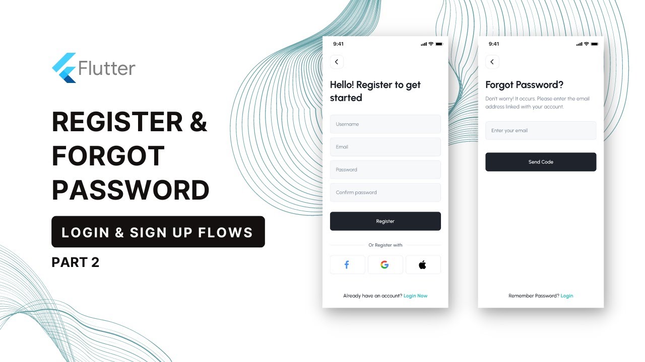 Login & Sign up flow: Sign up & Forgot Password Screens - Part 2 