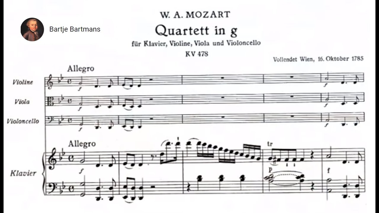 Mozart - The 2 Piano Quartets K. 478 & 493 (1785-86)