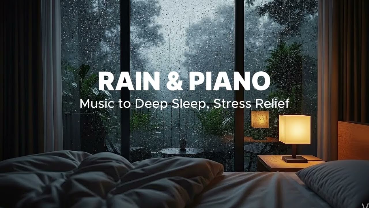 Rain Sounds with Soft Piano – Relaxing Sleep Music for Peaceful Nights and Anxiety Relief