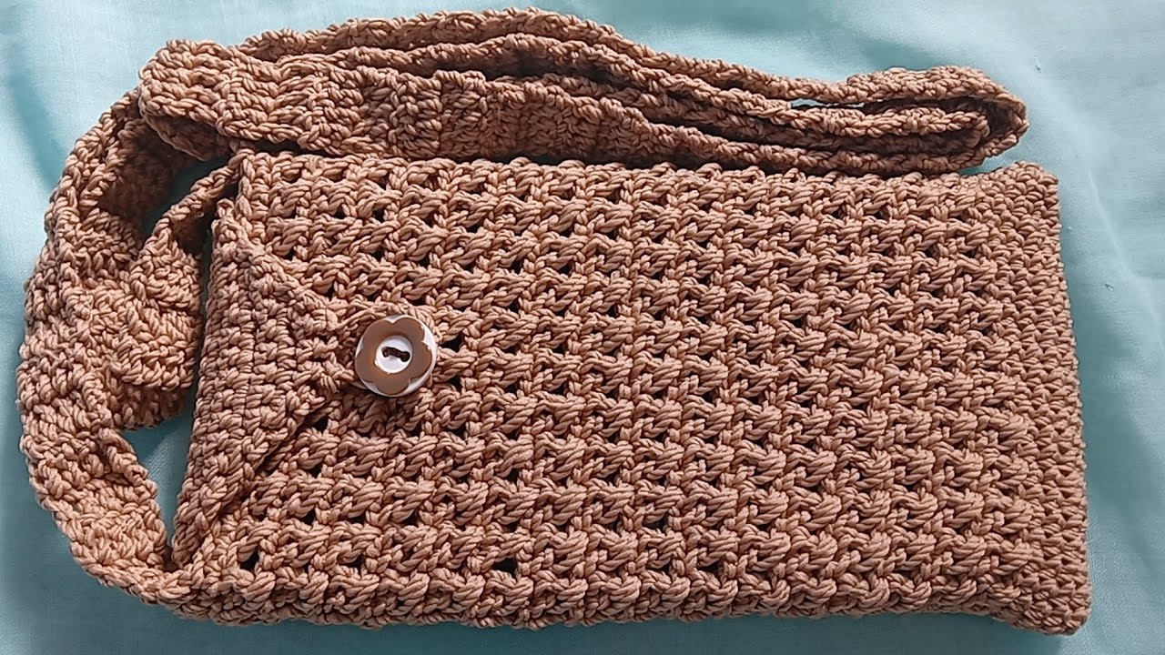 CROCHET || Tas Rajut HP motif DC silang. Crossed DC motive. English Available