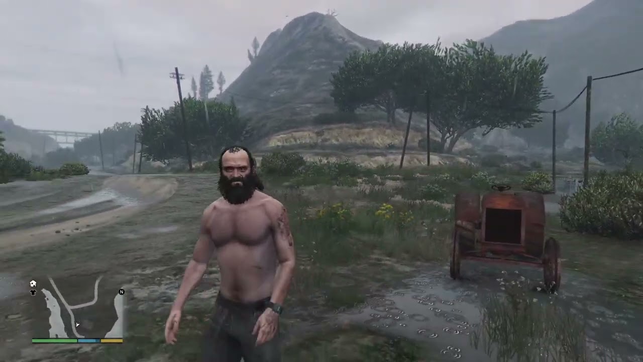 I just found a rare tractor in gta v without chat or mission