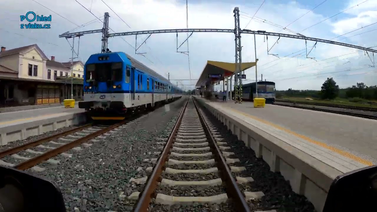Hradec Králové hl. n. - Trutnov hl. n. / POHLED NA TRAŤ Z ČELA SOUPRAVY / 4K KVALITA