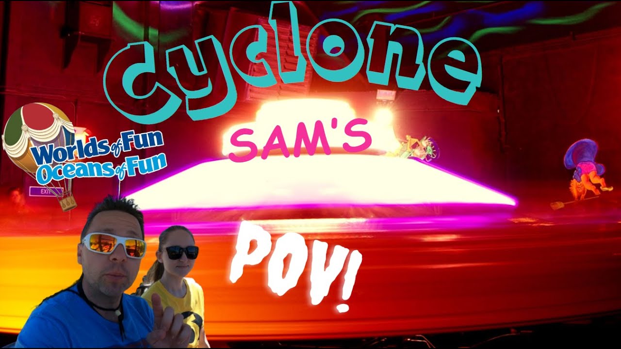 Cyclone Sam's POV Worlds of Fun Extreme Indoor Dark Ride Warning Video Contains Flashing Lights