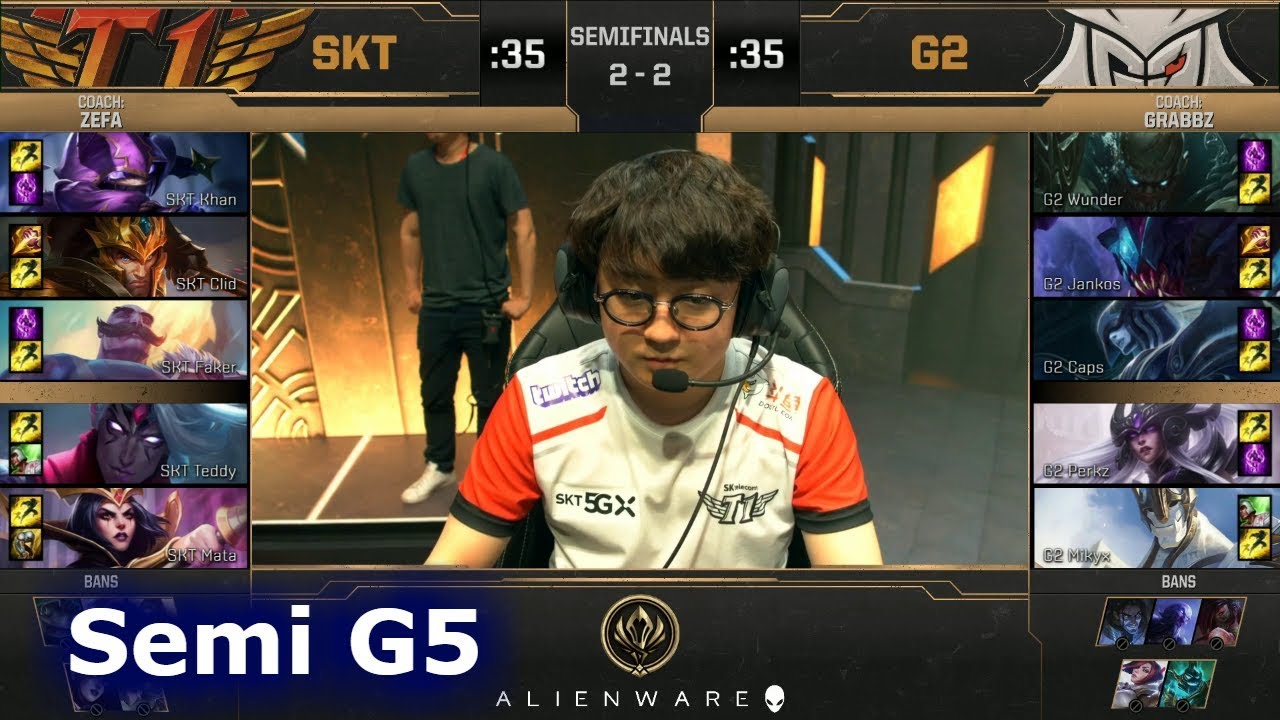 SK Telecom T1 vs G2 eSports - Game 5 | Semi Final LoL MSI 2019 | SKT vs G2 G5