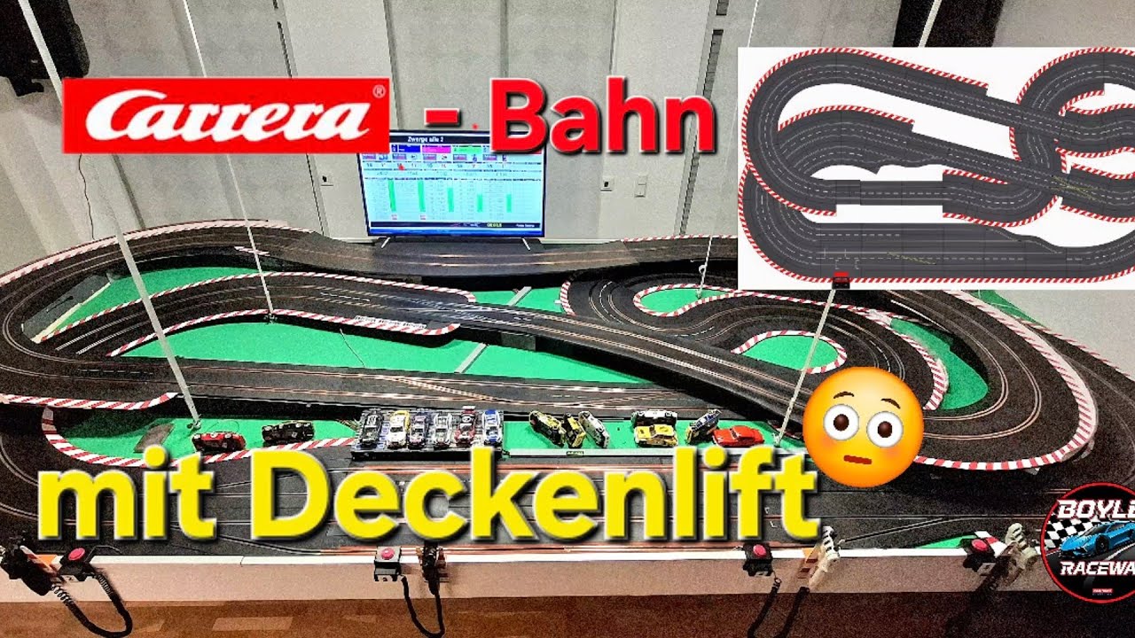 CARRERABAHN Vorstellung! CARRERA DIGITAL 132/124 Bahn an die DECKE gehängt! 😅 - Boyle Raceway