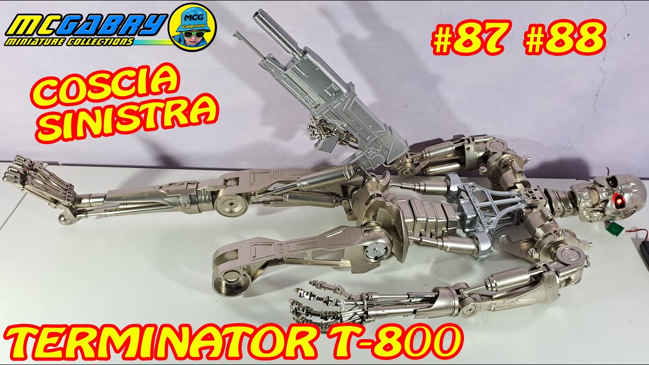 MODELLINO TERMINATOR T800 HACHETTE N.87 E 88 COSCIA SINISTRA-  UNBOXING EDICOLA