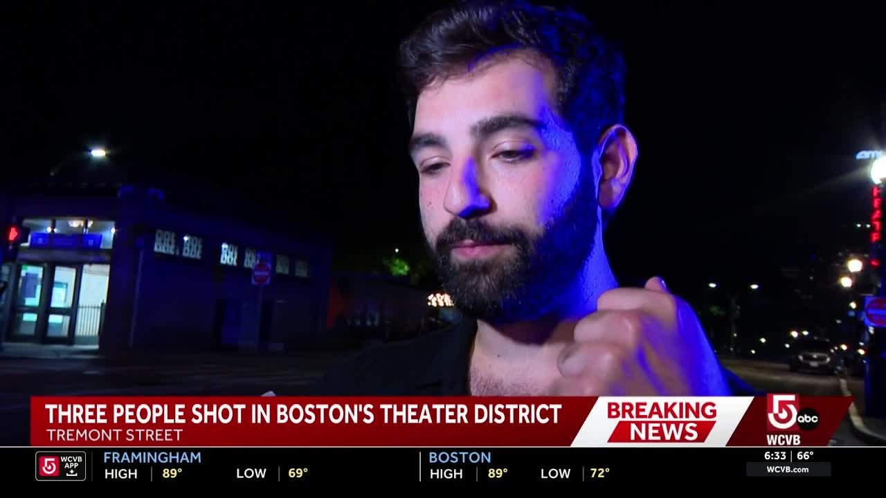 3 people shot in Boston's Theater District
