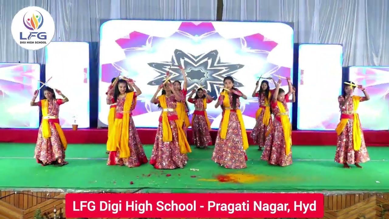 Chogada Tara | Jhoom Re Gori | Dandiya Dance by Primary girls | Annual Day | LFG Digi High School
