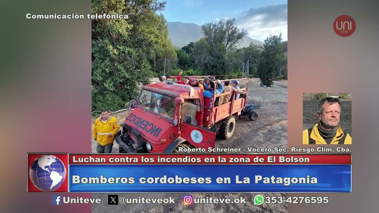 Luchan contra los incendios en la zona del Bolsón
