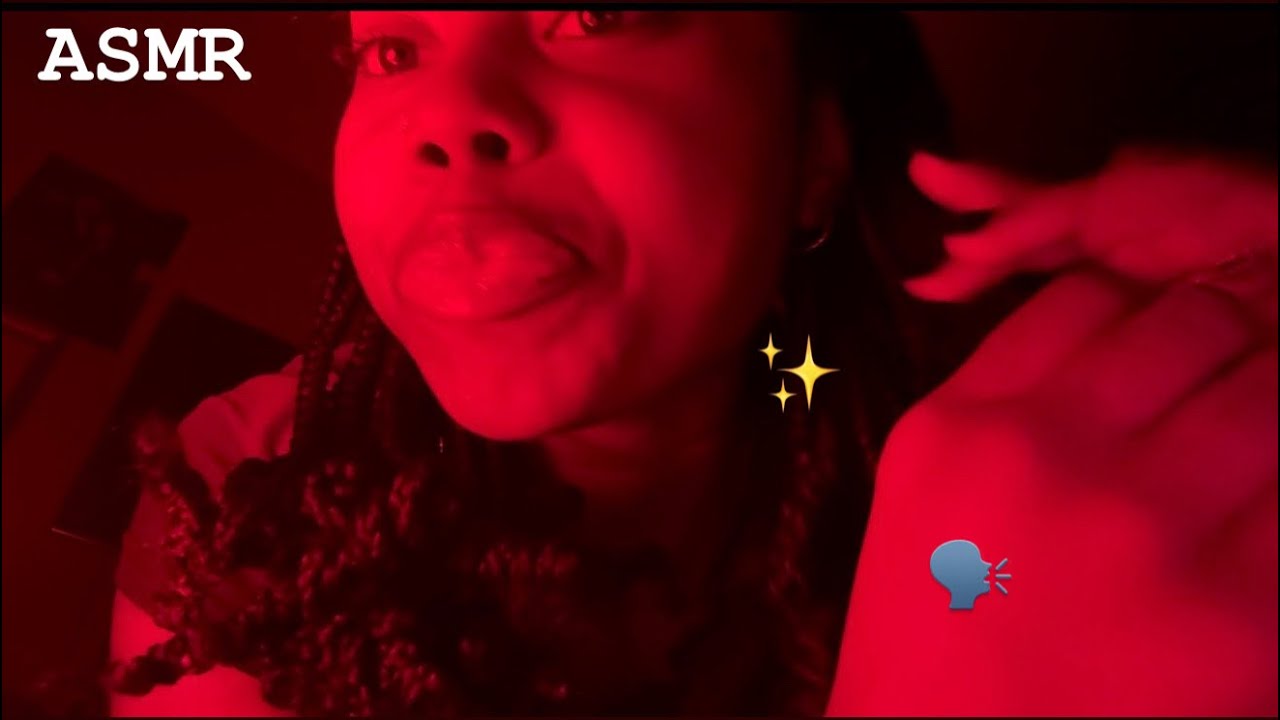 ASMR| RED light Therapy ASMR + Words Of Encouragement Rambling & Mouth Sounds☺️✨🫶🏽 