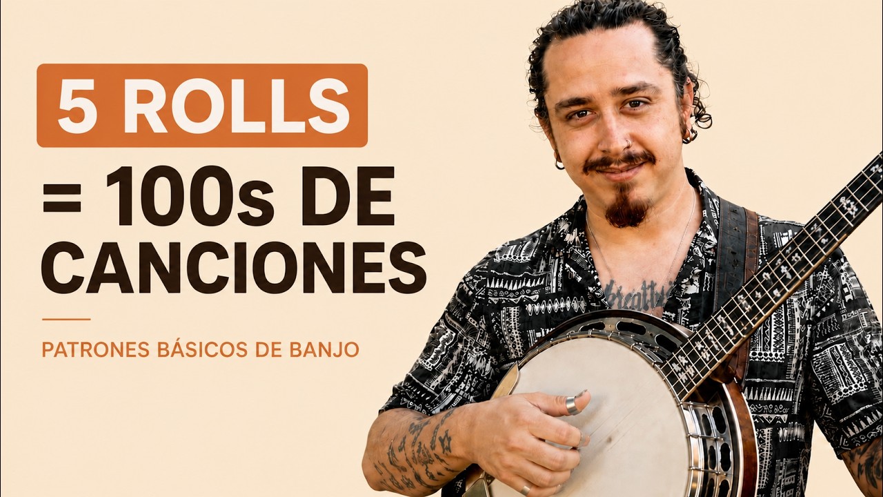 TUTORIAL de BANJO en ESPAñOL  🇦🇷 | 5 ROLLS BASICOS que YA TENDRIAS que SABER [#5]