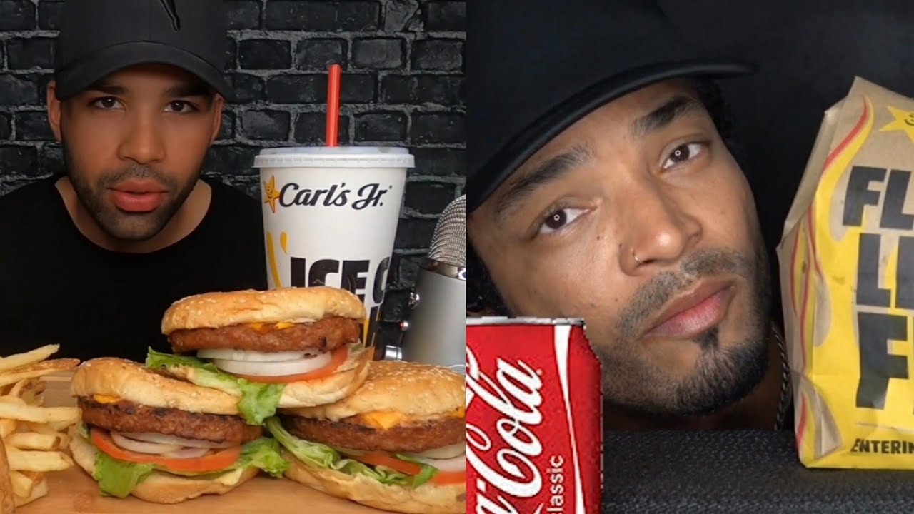(ASMR) CARL'S JR MUKBANG | Collab With PRINCE OF ASMR