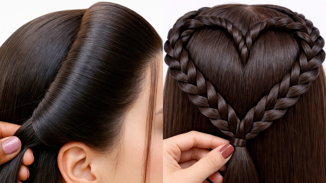 Простая и легкая прическа - Новая прическа на Ид | Модная прическа | Прическа для праздничного об...