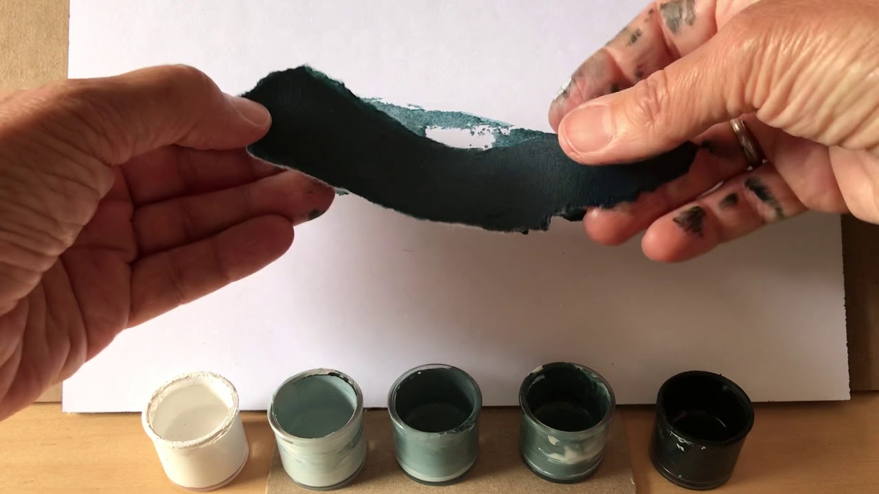 How to Hand Paint Paper for Monochromatic Collage with artist Amy Wynne.