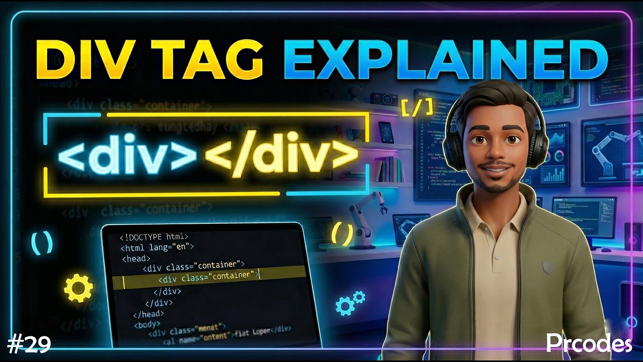 HTML Div Tag Explained in 3 Minutes | HTML Tutorial for Beginners Day 29
