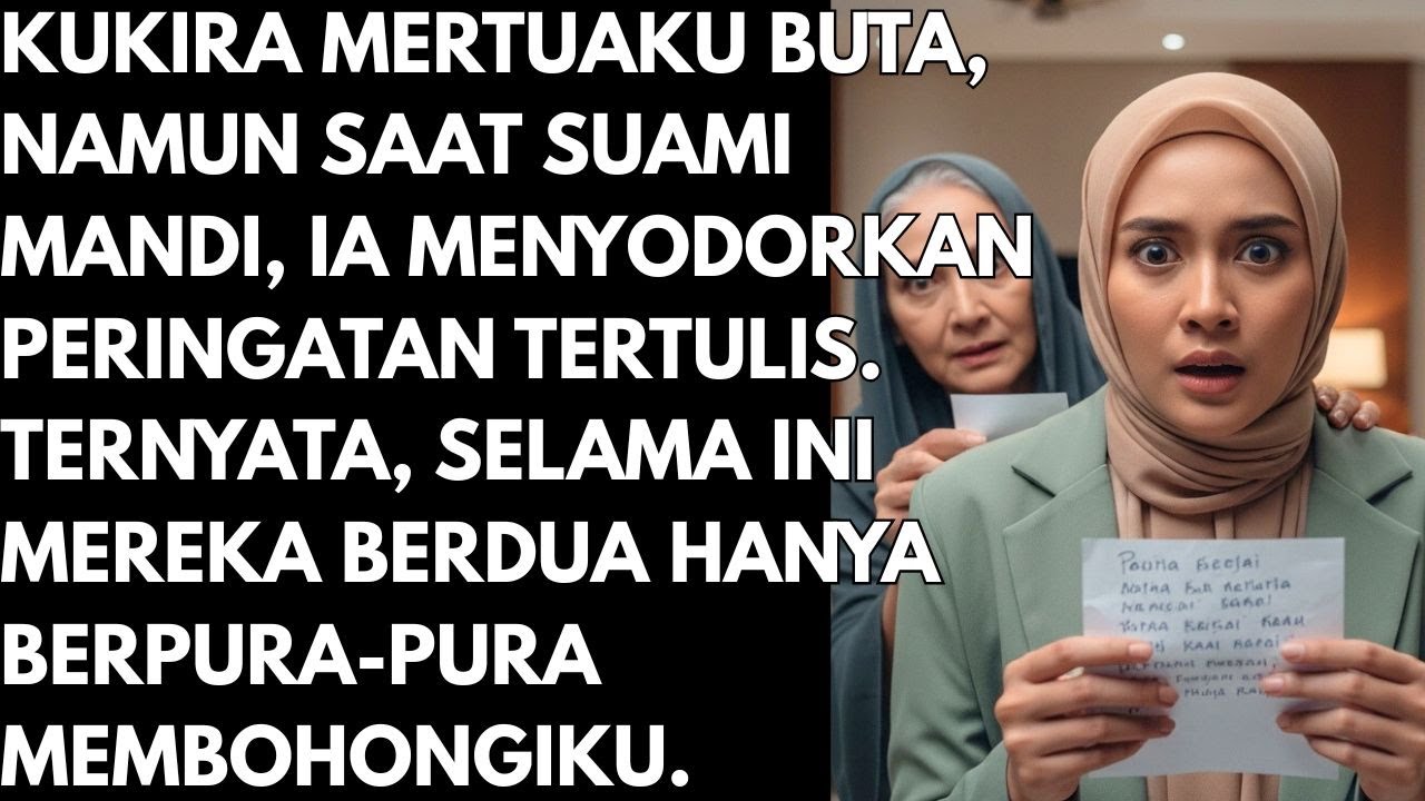 AKU KIRA MERTUA KU BUTA , TAPI KETIKA SUAMIKU MANDI , IA MENYODORKAN PERINGATAN TERTULIS, TERNYATA..