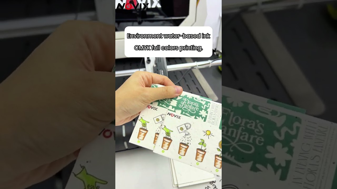 Print Your New Ideas! Seed Paper Full Color Printing,  Requiring Only a Single Pass Printer