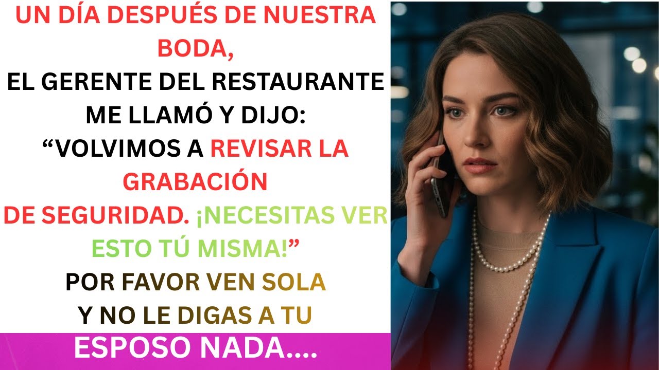 El restaurante llamó: "¡Tienes que ver las imágenes! ¡Ven sola, no se lo digas a tu marido!"