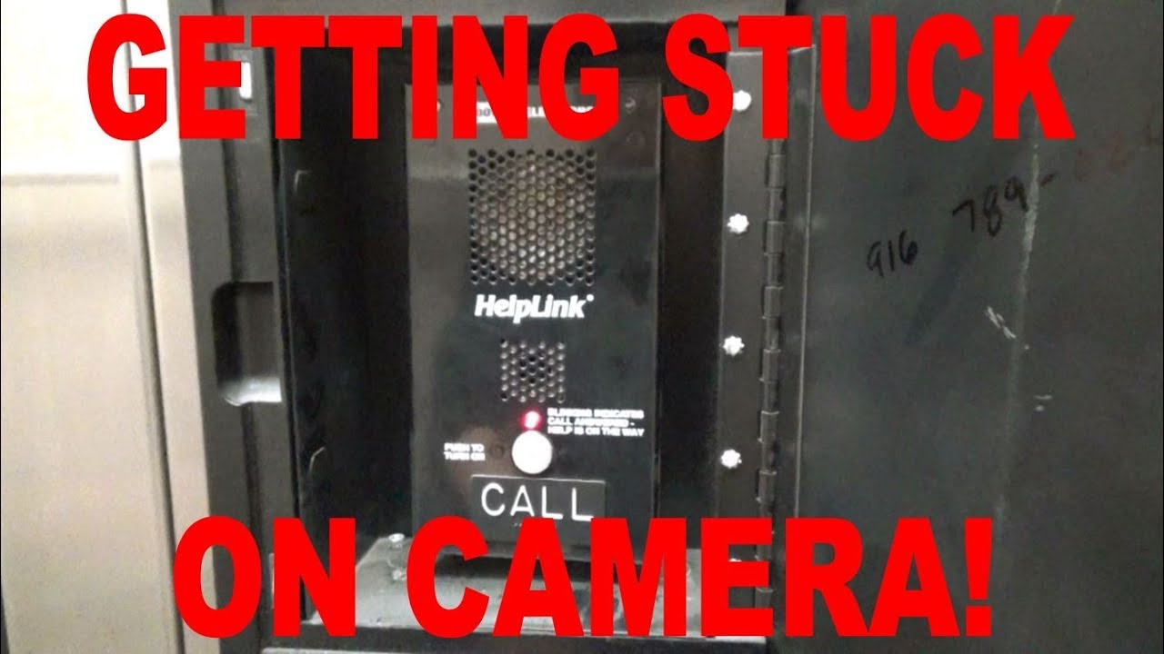 CAUGHT ON CAMERA! Getting Stuck In An Elevator!!