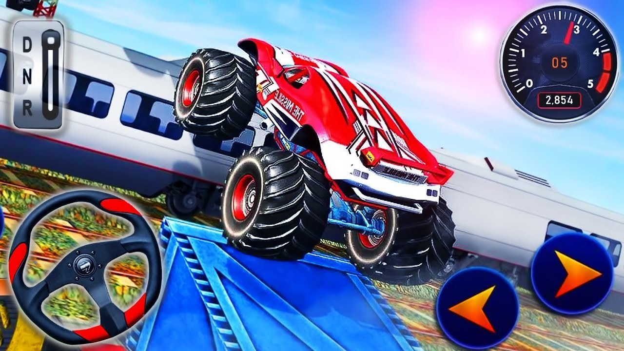 Monster Truck Mega Ramp 26 Impossible Driver - Racing Android Gameplay #gaming #omkar9