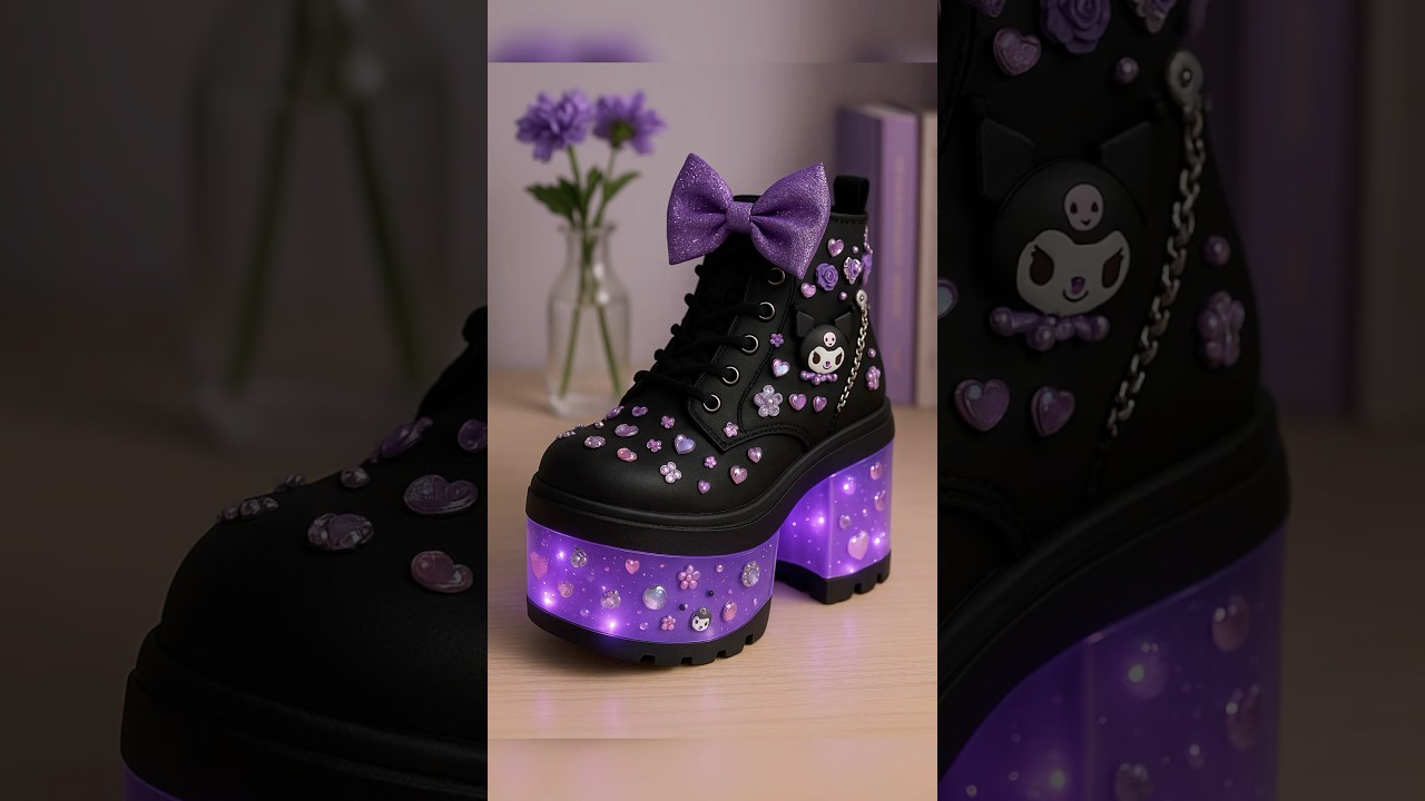 Sanrio shoes 🩵🩷💜🖤 #sanrio #kuromi #mymelody #cinnamoroll #kawaii #cute