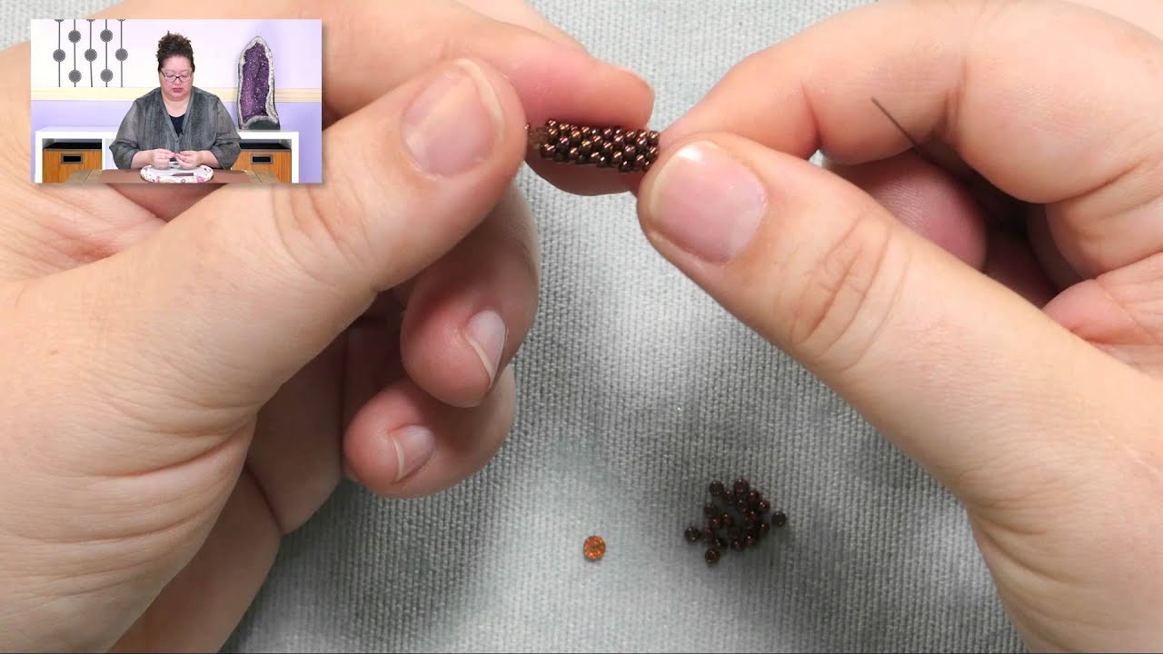 How to Add Crystals to a Peyote Tube Toggle