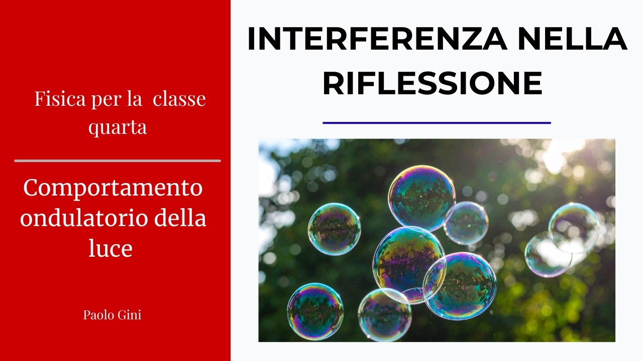 4  -Comportamento ondulatorio della luce 3: Pellicole e lamine sottili