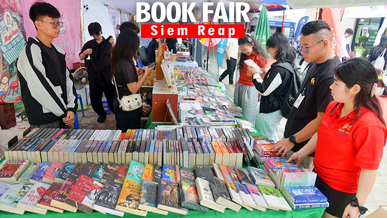 Cambodian Book Fair Experience 🇰🇭 | Siem Reap Walking Tour