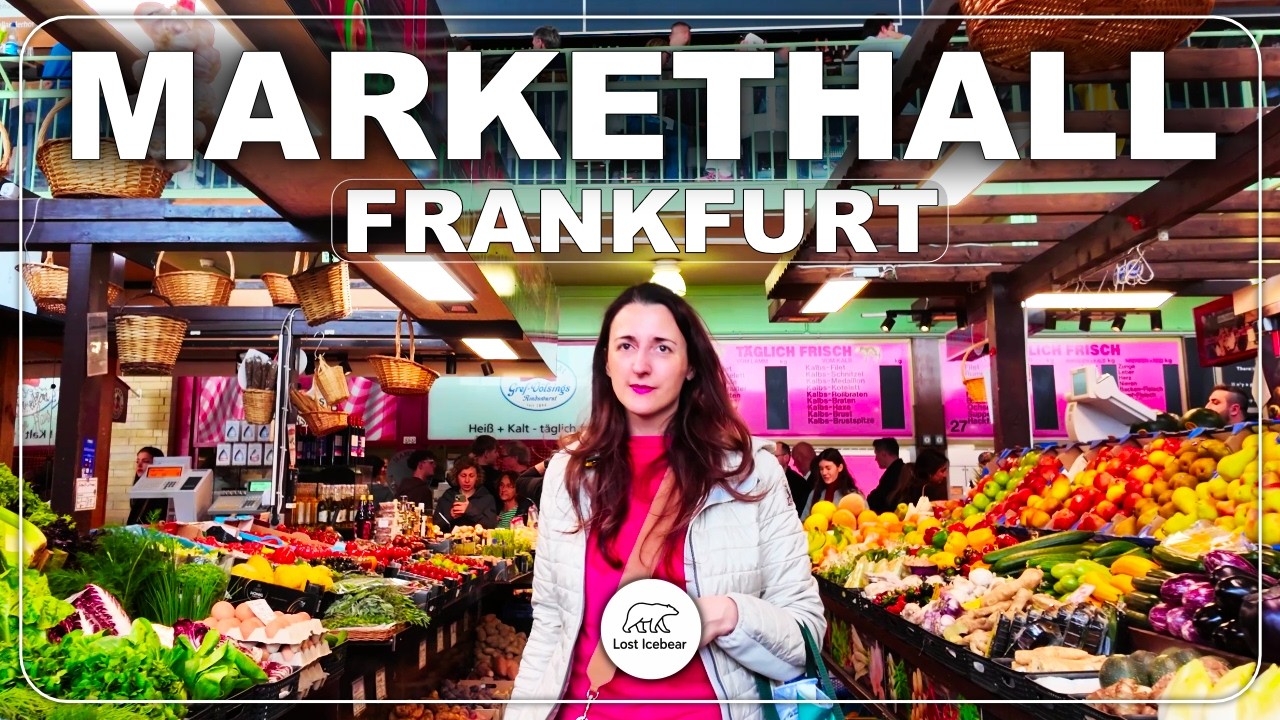FRANKFURT 🇩🇪 Speisen und Getr&auml;nke in der Kleinmarkthalle | 4K Walking Tour (Binaural)