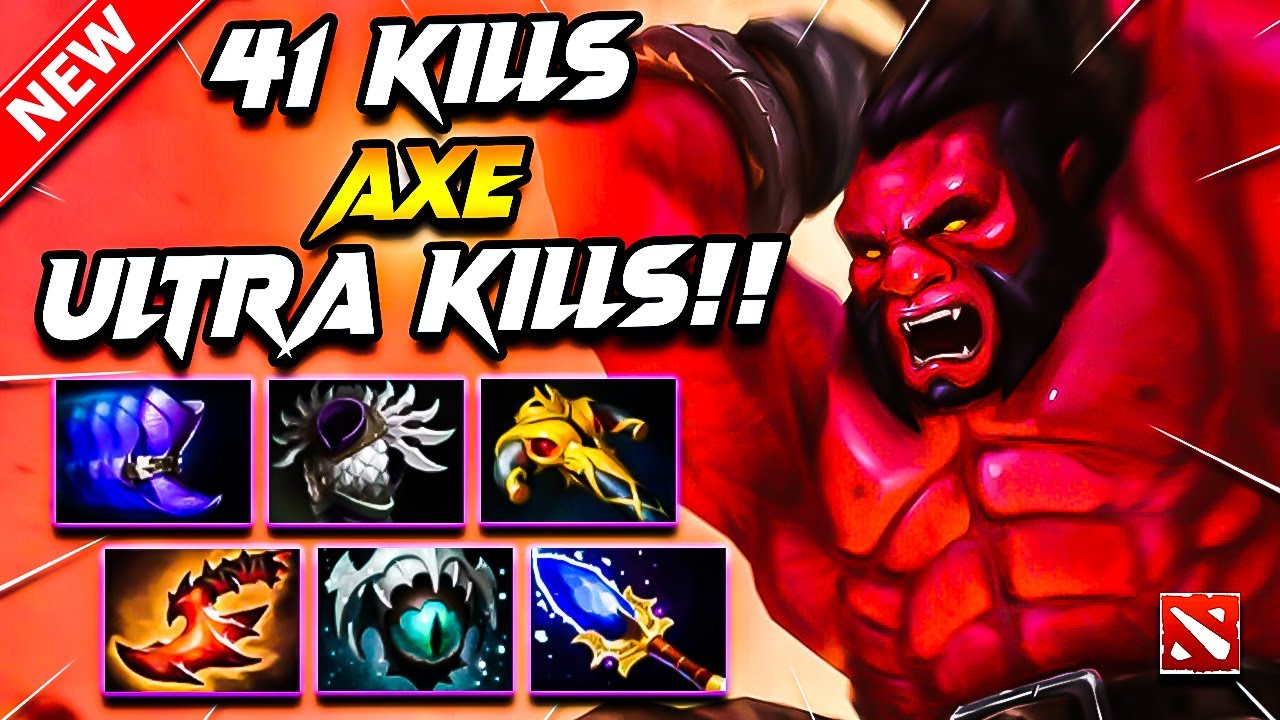 41 Kills + Ultra Kills!! AXE DOTA 2 Gameplay | AXE Carry Build Pro Gameplay Dota 2 Guide 7.39