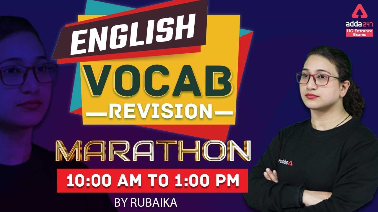 CUCET 2022 Preparation | English Vocab For UG Entrance Exam 2022 | English Vocabulary Revision