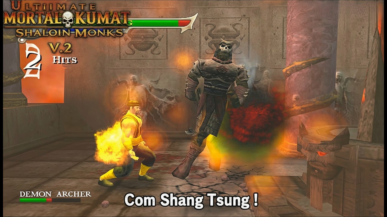 Mod V 2 Ultimate Mortal Kombat Shaolin Monks Com Shang Tsung ! Em 4K ps2 Emu PARTE 5